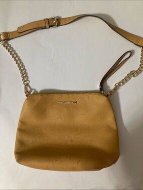 Steve Madden Mustard yellow Crossbody with Gold Chain Strap